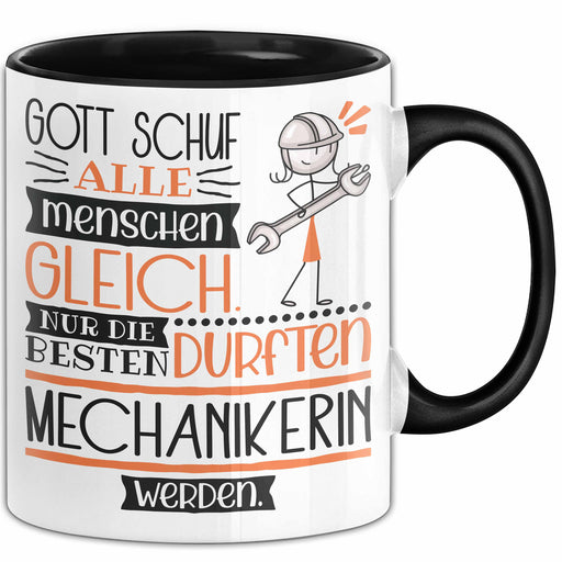 Mechanikerin Geschenk Becher Tasse Gott Schuf Alle Menschen Gleich Nur Die Besten Durfeten Mechanikerin Werden Geschenkidee Lustig Trendation