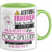 Polo-Spielerin Tasse Geschenk Lustiger Spruch Bitte Erheben Sie Sich Seine Majestät Die Polo-Spielerin Betritt Den Raum Grün Trendation