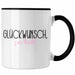 Trendation - Jobwechsel Tasse Geschenk Kollegin Kollege Lustig Abschiedsgeschenk Sprüche - Glückwunsch Zur Flucht Abschied Schwarz Trendation