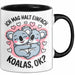 Koala Tierliebhaber Tasse Geschenk Lustige Geschenkidee Spruch Ich Mag Halt Einfach Koalas Ok Schwarz Trendation