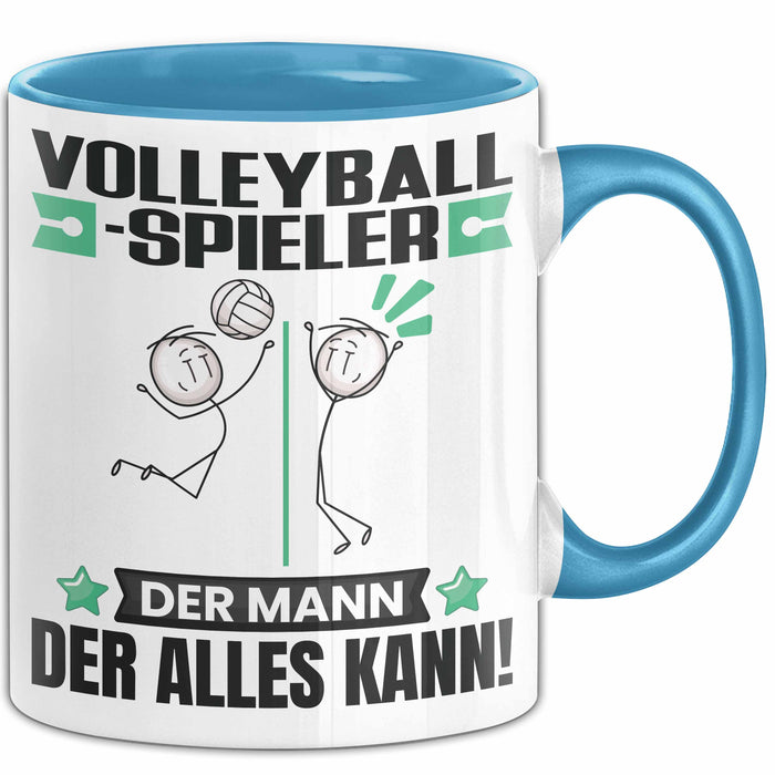 Volleyballspieler Tasse Geschenk für Volleyballspieler Der Mann Der Alles Kann Geschenkidee zum Geburtstag Blau Trendation