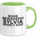 Sylvia Tasse Ruhe Bewahren! Sylvia Regelt Das! Geschenk Grün Trendation