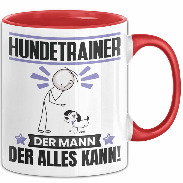 Hundetrainer Tasse Geschenk für Hundetrainer Der Mann Der Alles Kann Geschenkidee zum Geburtstag Rot Trendation