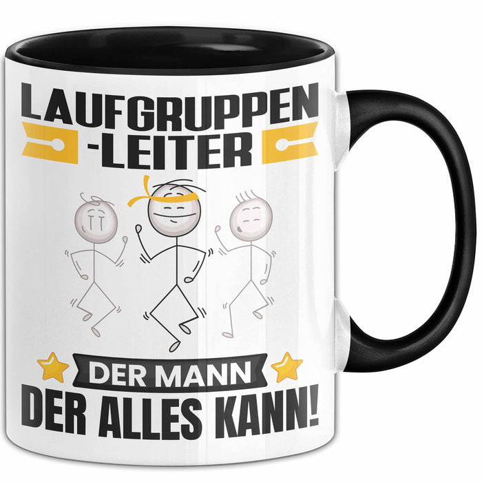 Laufgruppenleiter Tasse Geschenk für Laufgruppenleiter Der Mann Der Alles Kann Geschenkidee zum Geburtstag Schwarz Trendation