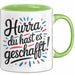 Schüler Abschluss Tasse Geschenk Lustige Geschenkidee Spruch Du Hast Es Geschafft Grün Trendation