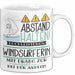 Windsurferin Tasse Geschenk Lustig Abstand Halten Hochleistungs-Windsurferin Mit Drang Zur Perfektion Bei Der Arbeit Weiß Trendation