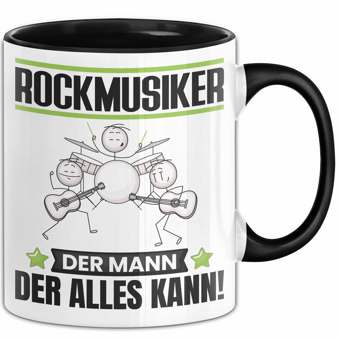 Rockmusiker Tasse Geschenk für Rockmusiker Der Mann Der Alles Kann Geschenkidee zum Geburtstag Schwarz Trendation