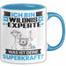 Wildnixexperte Tasse Geschenk für Wildnixexperte Geburtstag Lustiger Spruch Kaffee-Becher Was Ist Deine Superkraft Blau Trendation