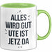 Ute Tasse Geschenk Alles Ist Gut Ute Ist Jetz Da Geschenkidee Becher mit Name Grün Trendation