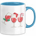 Weihnachten Weinglas Tasse Geschenk Weihnachtliche Grafik Weinliebhaber Kaffee-Becher Blau Trendation