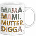 Mama Muttertag Tasse Becher Geschenk Lustige Geschenkidee Spruch Mama Mami Mutter Digga Weiß Trendation