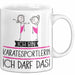 Geschenk für Karatesportlerin Tasse Lustige Geschenkidee Geburtstag Ich Bin Karatesportlerin Ich Darf Das Weiß Trendation