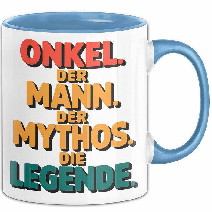 Onkel Sarkastisch Sarkasmus Tasse Geschenk Lustige Geschenkidee Spruch Onkel Der Mann Der Mythos Die Legende Blau Trendation