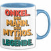 Onkel Sarkastisch Sarkasmus Tasse Geschenk Lustige Geschenkidee Spruch Onkel Der Mann Der Mythos Die Legende Blau Trendation