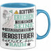 Bergsteiger Geschenk Tasse Lustiger Spruch Erheben Sie Sich Der Bergsteiger Betritt den Raum Blau Trendation