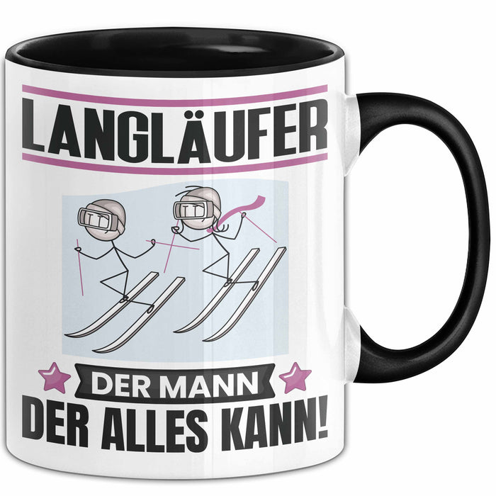 Langläufer Tasse Geschenk für Langläufer Der Mann Der Alles Kann Geschenkidee zum Geburtstag Schwarz Trendation