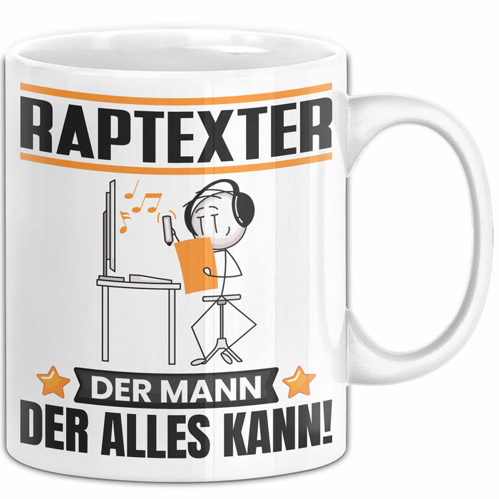 Raptexter Tasse Geschenk für Raptexter Der Mann Der Alles Kann Geschenkidee zum Geburtstag Weiß Trendation
