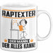 Raptexter Tasse Geschenk für Raptexter Der Mann Der Alles Kann Geschenkidee zum Geburtstag Weiß Trendation