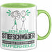Stiefschwäger Geschenk Tasse Ich Bin Stiefschwäger Aber Sag Doch Einfach Superheld Lustige Geschenkdiee für Stiefschwäger Kaffee-Becher Grün Trendation