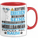 Modellbahnfan Geschenk Tasse Lustiger Spruch Erheben Sie Sich Der Modellbahnfan Betritt den Raum Rot Trendation