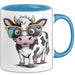 Kuh Liebhaber Tasse Geschenkidee für Bauernhoftier Fans Blau Trendation