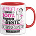 Beste Sounddesignerin Der Welt Tasse Geschenk für Eine Sounddesignerin Geprüft Und Sicher Geschenkidee Geburtstag Weihnachten Rot Trendation