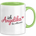 Angelika Tasse Geschenk Ich Bin Vollkommen Angelika Geschenkidee Geburtstag Grün Trendation