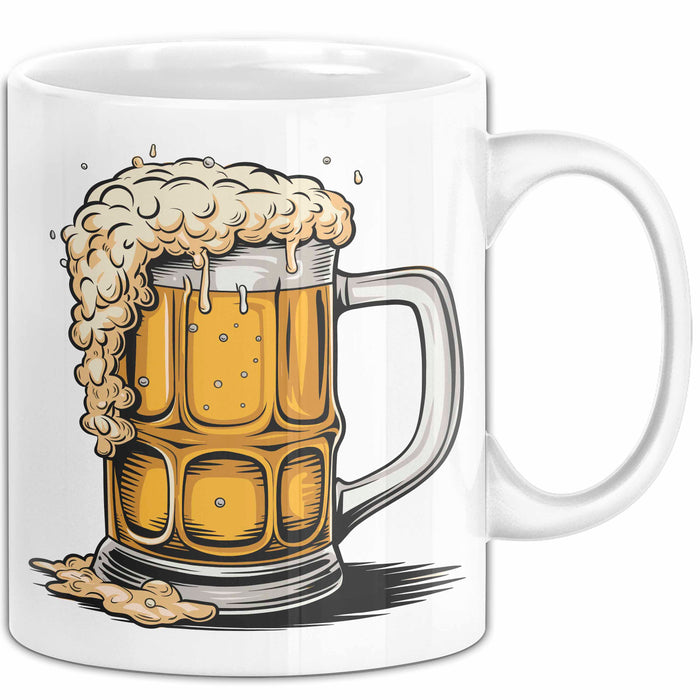Bier Liebhaber Tasse Geschenkidee für Craft Bier Fan Weiß Trendation