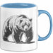 Bär Tierliebhaber Tasse Geschenk Lustige Geschenkidee Spruch Blau Trendation
