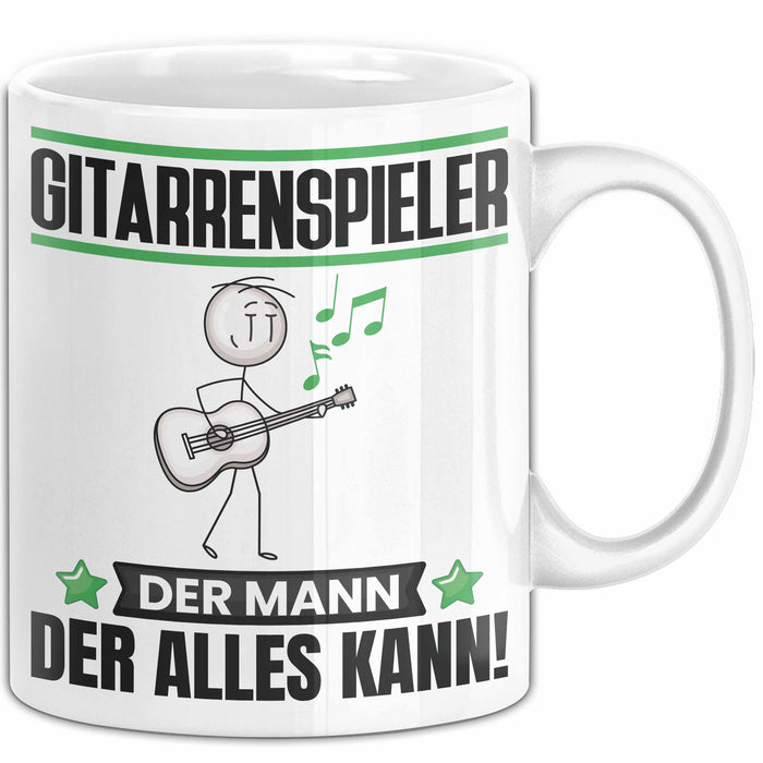 Gitarrenspieler Tasse Geschenk für Gitarrenspieler Der Mann Der Alles Kann Geschenkidee zum Geburtstag Weiß Trendation