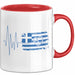 Griechenland Tasse Geschenk Grieche Flagge Herz Kaffee-Becher Rot Trendation