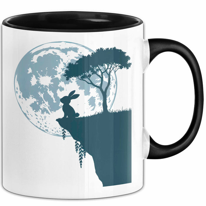 Kaninchen Hase Tierliebhaber Tasse Geschenk Lustige Geschenkidee Spruch Schwarz Trendation