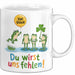 Büroarbeit Kollege Abschied Frösche Tasse Geschenk Lustige Geschenkidee Spruch Du Wirst Uns Fehlen Weiß Trendation