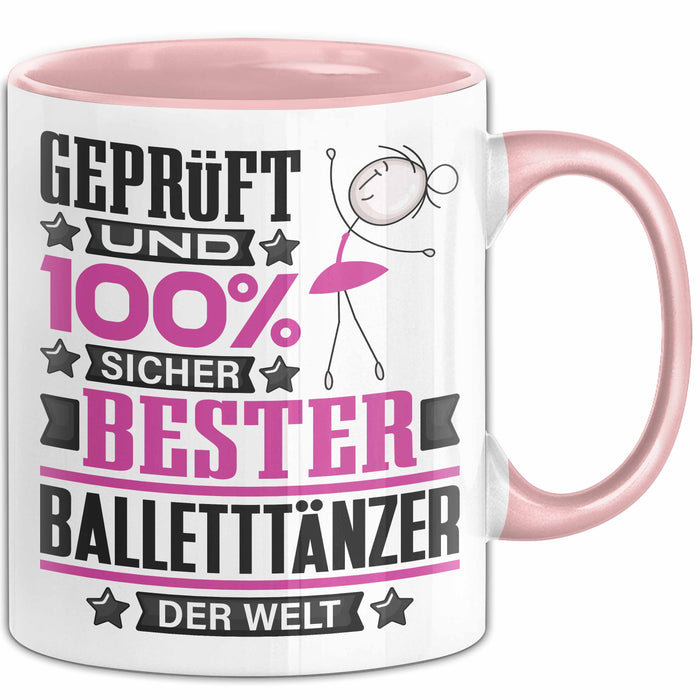 Balletttänzer Geschenk Lustiger Spruch für Balletttänzer Geschenkidee Bester Balletttänzer Der Welt Rosa Trendation