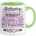 Tasse Valentinstag Geschenk Versuch das beste Geschenk zu finden Grün Trendation