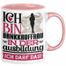 Bankkauffrau Ausbildung Start Geschenk Tasse Ich Bin Bankkauffrau In Der Ausbildung Ich Darf Das Kaffee-Becher Geschenkidee Rosa Trendation