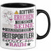 Reitsportler Geschenk Tasse Lustiger Spruch Erheben Sie Sich Der Reitsportler Betritt den Raum Schwarz Trendation