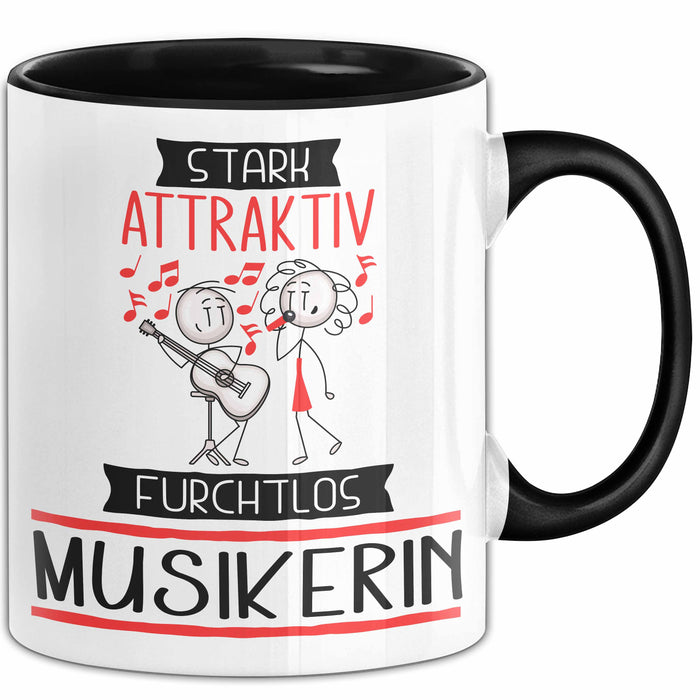 Musikerin Tasse Geschenk Becher Stark Attraktiv Furchtlos Musikerin Lustige Geschenkidee Trendation
