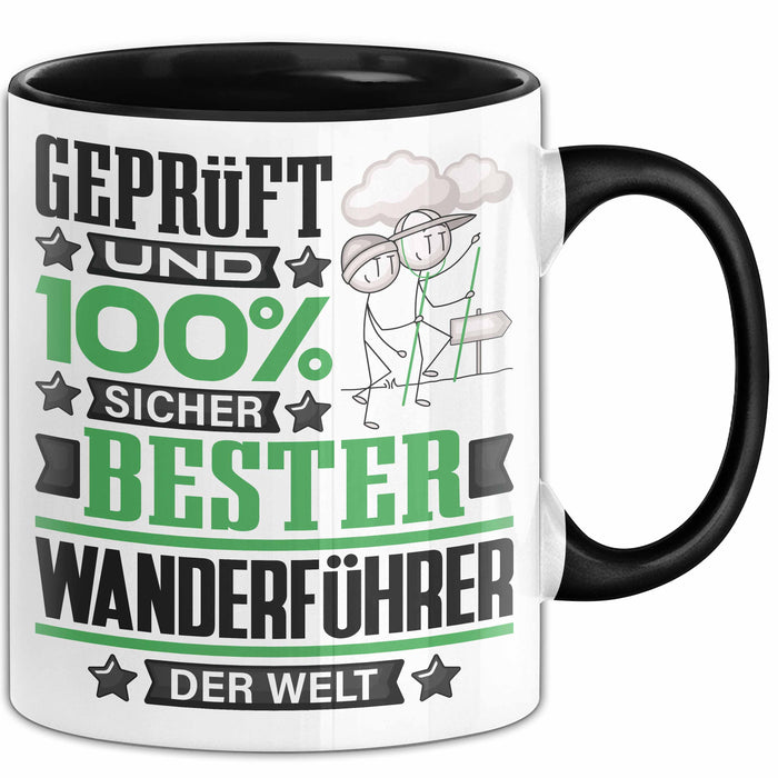 Wanderführer Geschenk Lustiger Spruch für Wanderführer Geschenkidee Bester Wanderführer Der Welt Schwarz Trendation