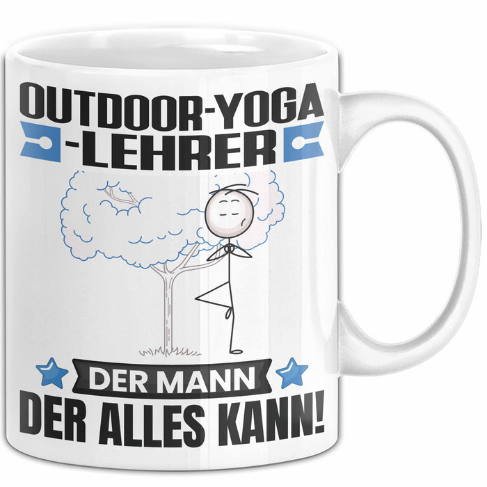 Outdoor-Yoga-Lehrer Tasse Geschenk für Outdoor-Yoga-Lehrer Der Mann Der Alles Kann Geschenkidee zum Geburtstag Weiß Trendation
