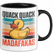 Quietscheente Tier Tasse Geschenk Lustige Geschenkidee Spruch Quack Quack Madafakas Schwarz Trendation