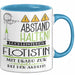 Flötistin Tasse Geschenk Lustig Abstand Halten Hochleistungs-Flötistin Mit Drang Zur Perfektion Bei Der Arbeit Blau Trendation