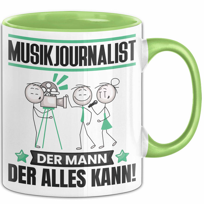 Musikjournalist Tasse Geschenk für Musikjournalist Der Mann Der Alles Kann Geschenkidee zum Geburtstag Grün Trendation