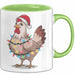 Huhn Weihnachtsfeier Tasse Geschenk Lustige Geschenkidee Spruch Grün Trendation