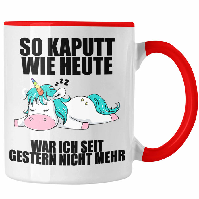Trendation - Lustige Tassen mit Sprüchen Arbeitskollege Geschenk Kollege Mitarbeiter Geschenkidee Rot Trendation