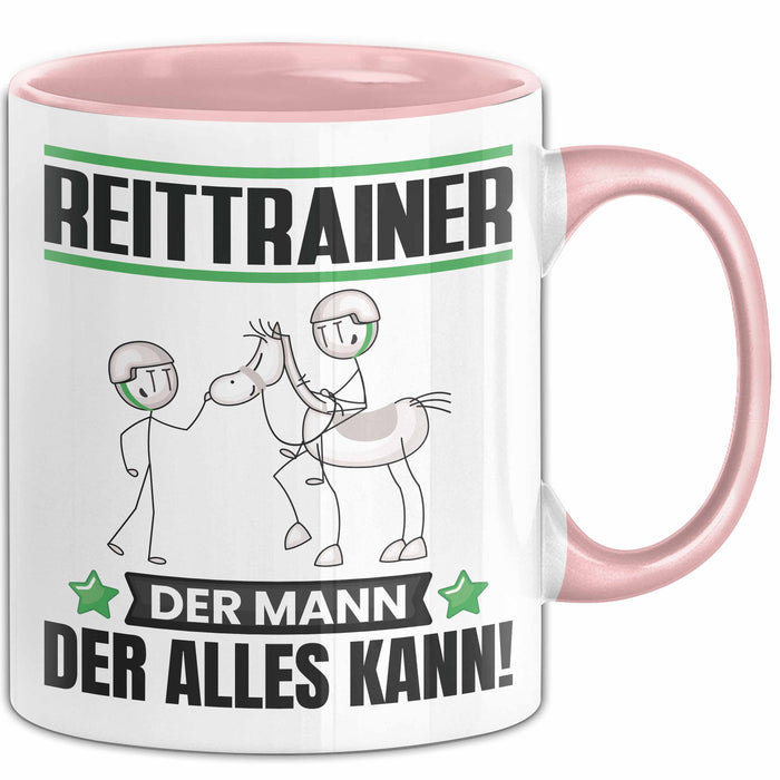 Reittrainer Tasse Geschenk für Reittrainer Der Mann Der Alles Kann Geschenkidee zum Geburtstag Rosa Trendation