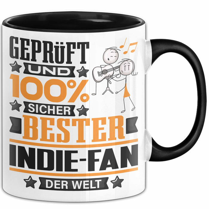 Indie-Fan Geschenk Lustiger Spruch für Indie-Fan Geschenkidee Bester Indie-Fan Der Welt Schwarz Trendation