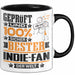 Indie-Fan Geschenk Lustiger Spruch für Indie-Fan Geschenkidee Bester Indie-Fan Der Welt Schwarz Trendation