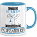 Popsängerin Tasse Geschenk Becher Stark Attraktiv Furchtlos Popsängerin Lustige Geschenkidee Blau Trendation