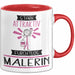 Malerin Tasse Geschenk Becher Stark Attraktiv Furchtlos Malerin Lustige Geschenkidee Rot Trendation